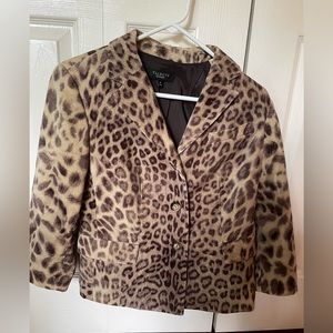Talbots size 10 animal print blazer.
